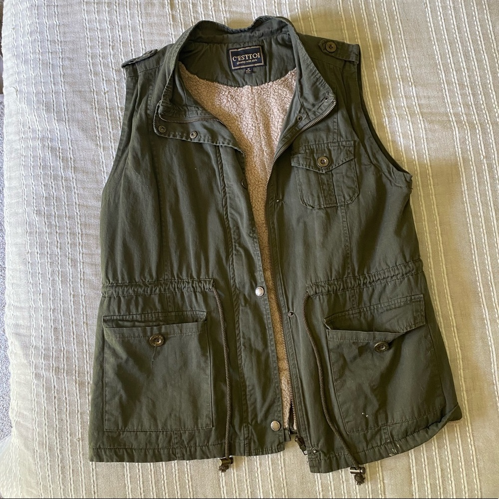 Army green vest